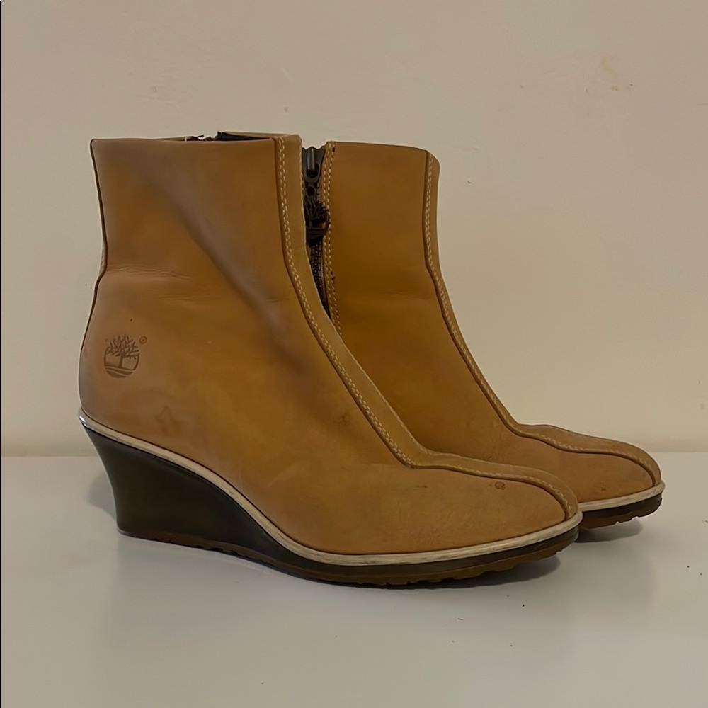 Timberland Women's Tan Wedge Boots